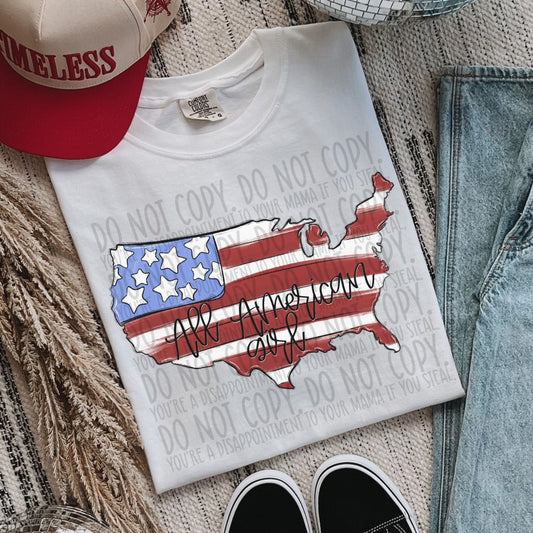 All American Girl USA Flag