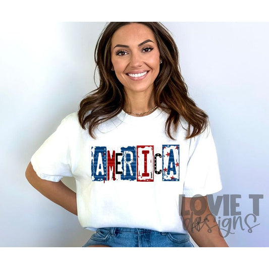 America Red White Blue