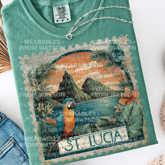 St. Lucia Vintage Stamp
