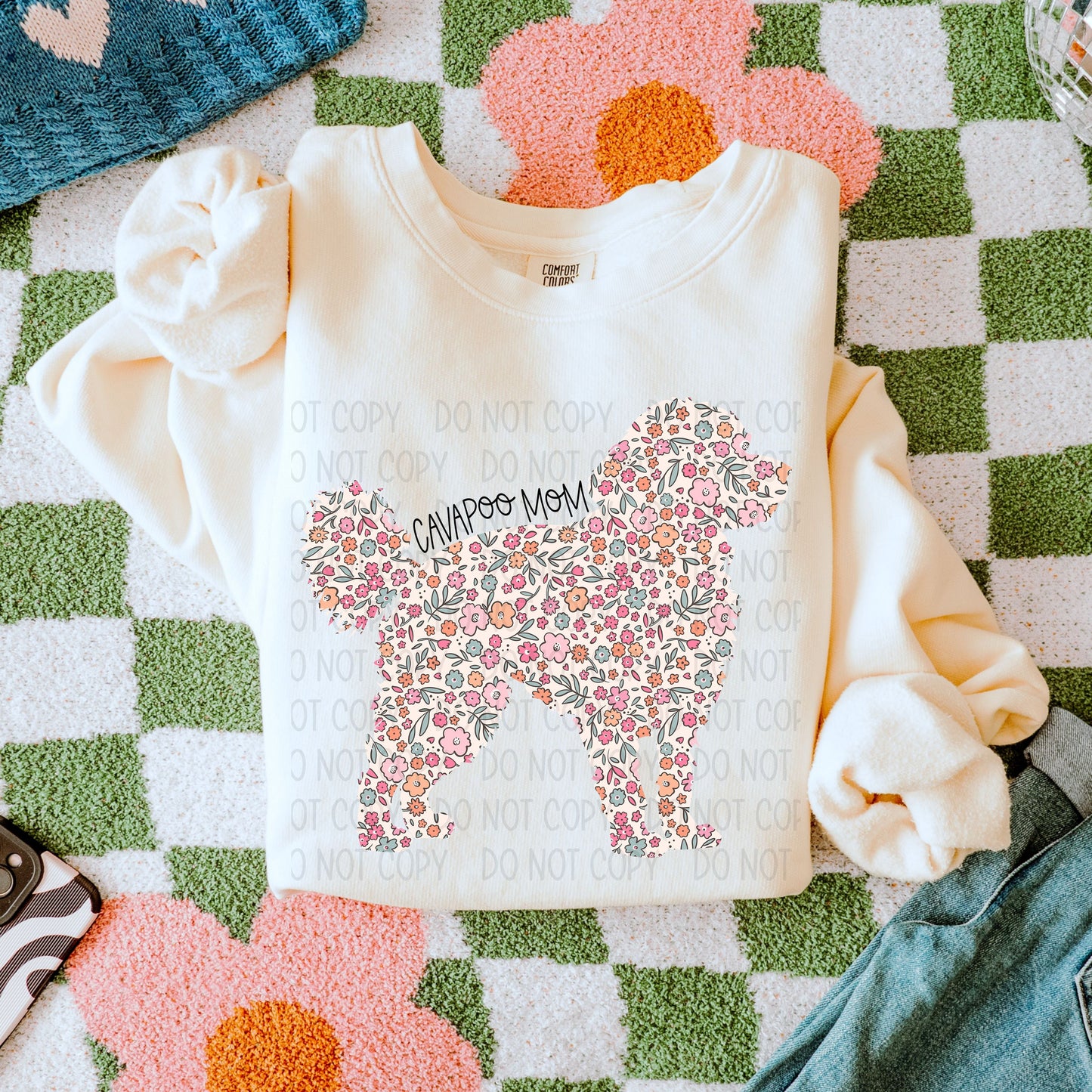 Floral Cavapoo Mom
