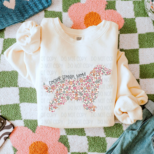 Floral Cocker Spaniel Mom