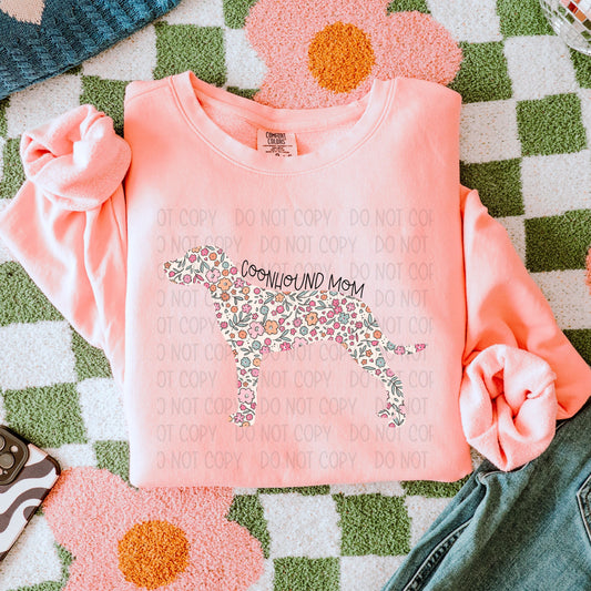 Floral Coonhound Mom