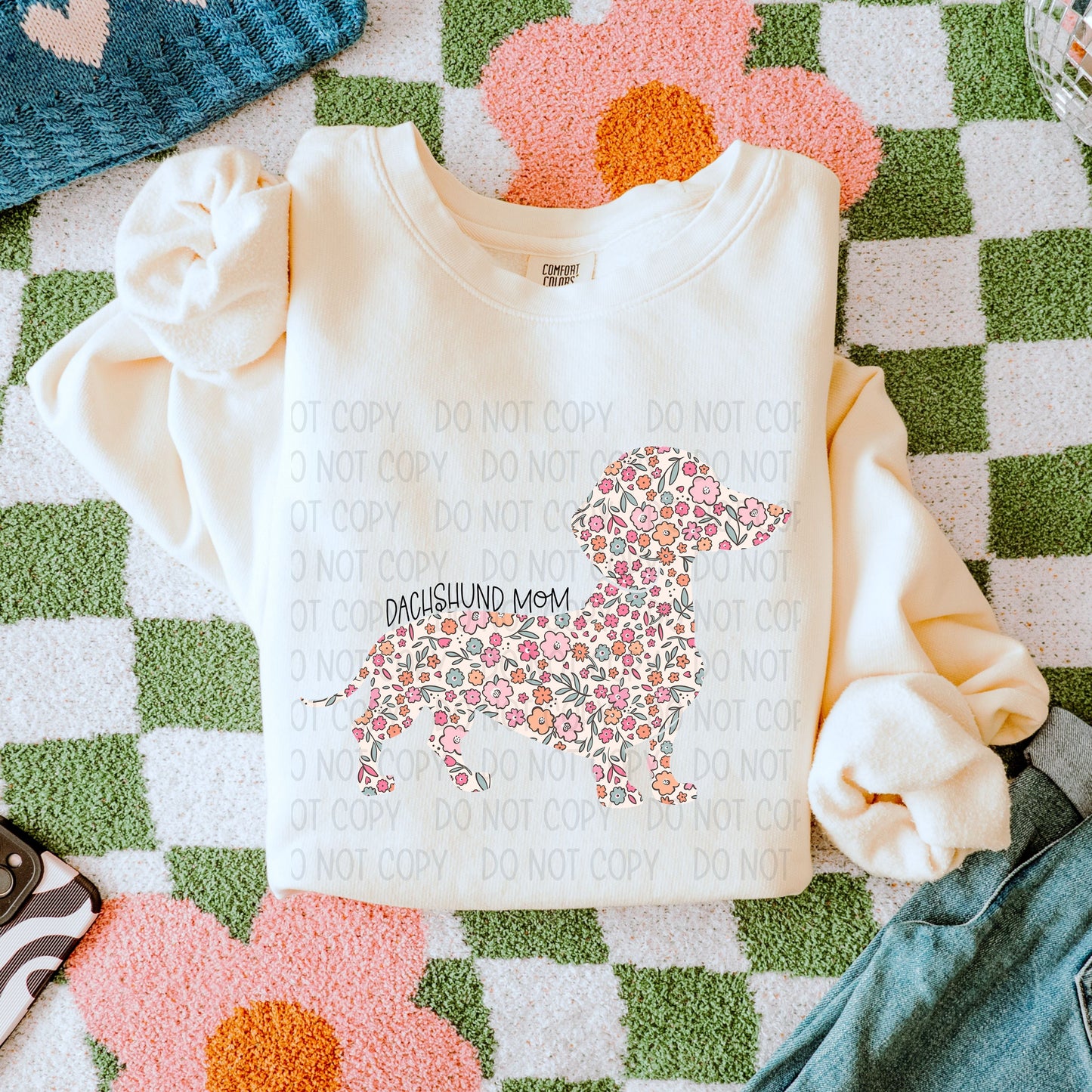 Floral Dachshund Mom