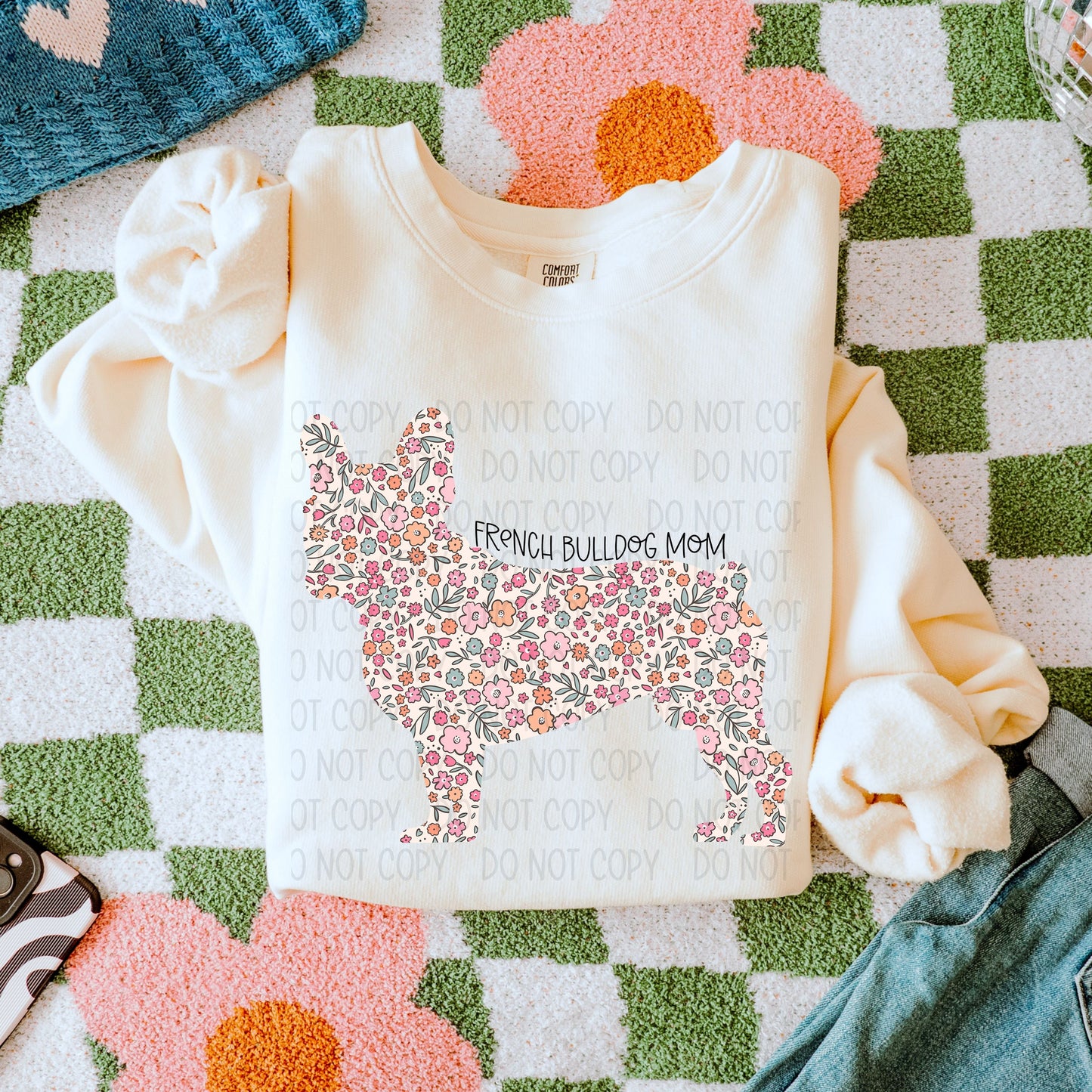Floral French Bulldog Mom