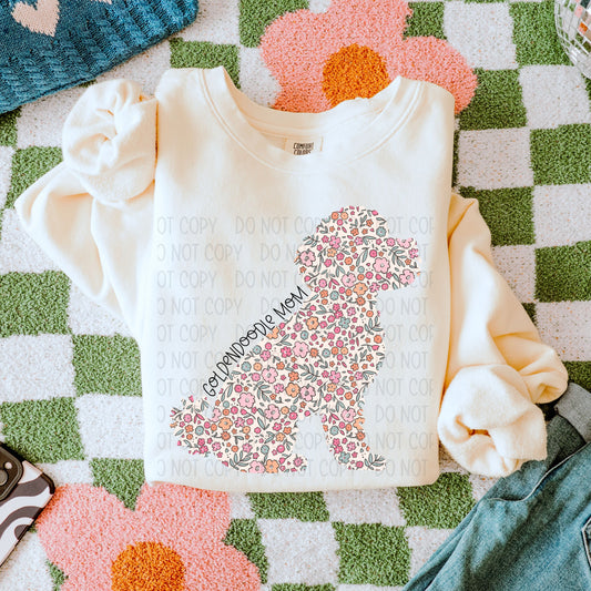 Floral Goldendoodle Mom