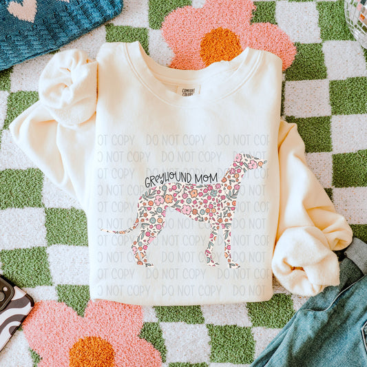 Floral Greyhound Mom