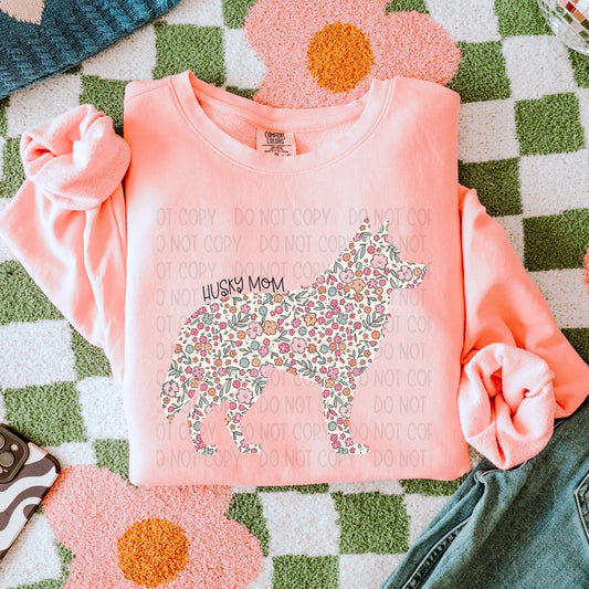 Floral Husky Mom
