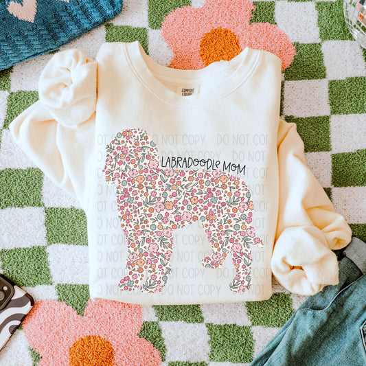 Floral Labradoodle Mom