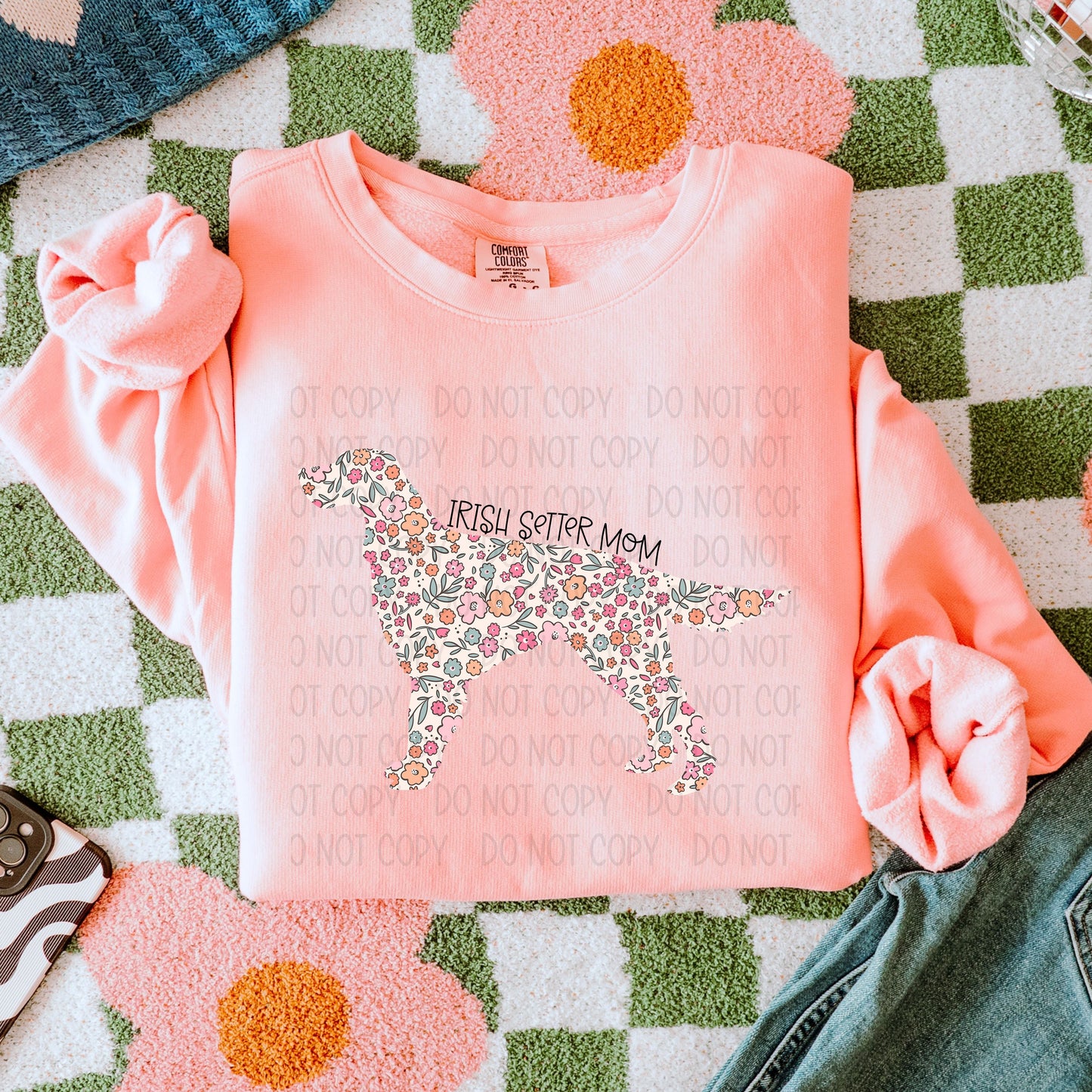 Floral PeachIrish Setter Mom