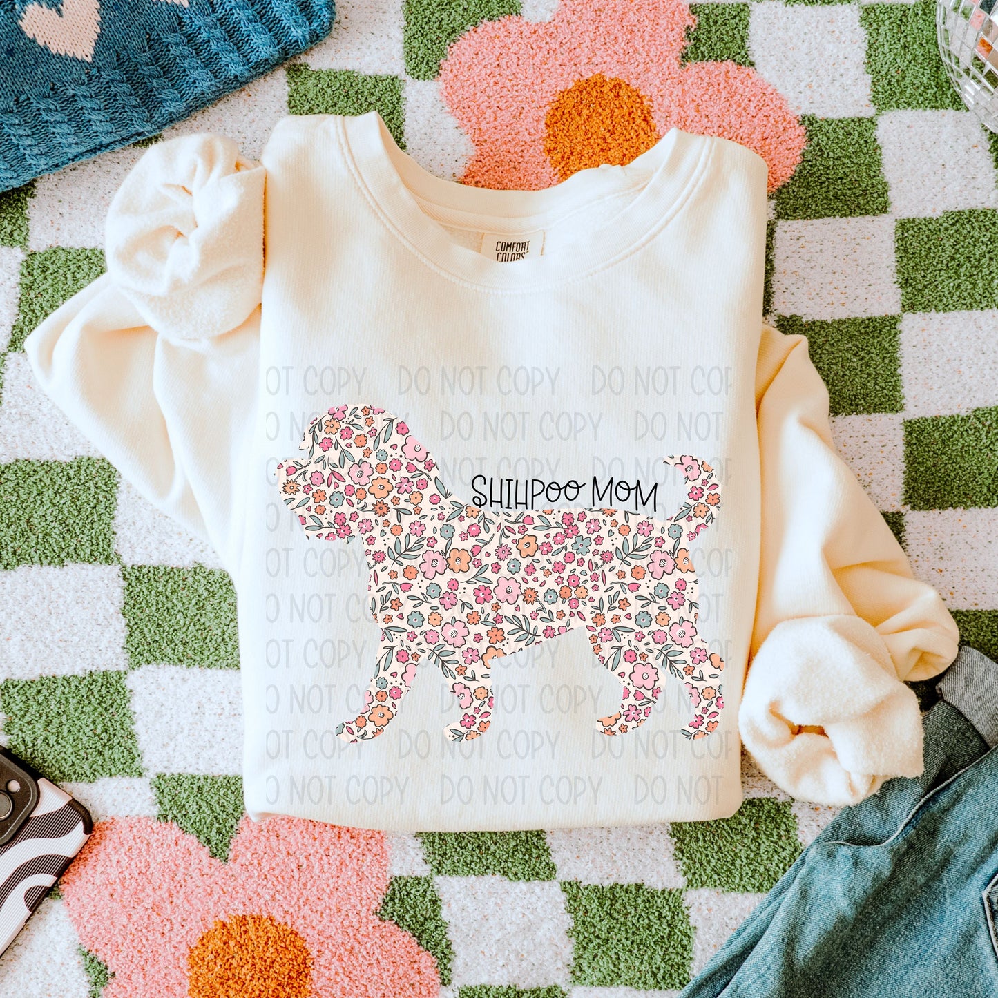 Floral Shihpoo Mom