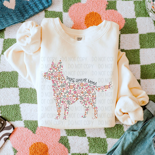 Floral Texas Heeler Mom
