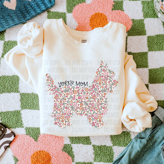 Floral Yorkie Mom