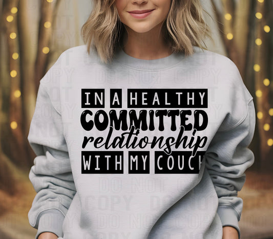 Relationship With My Couch Black Font