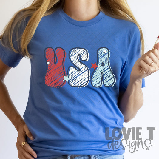 USA Sketchy Doodle