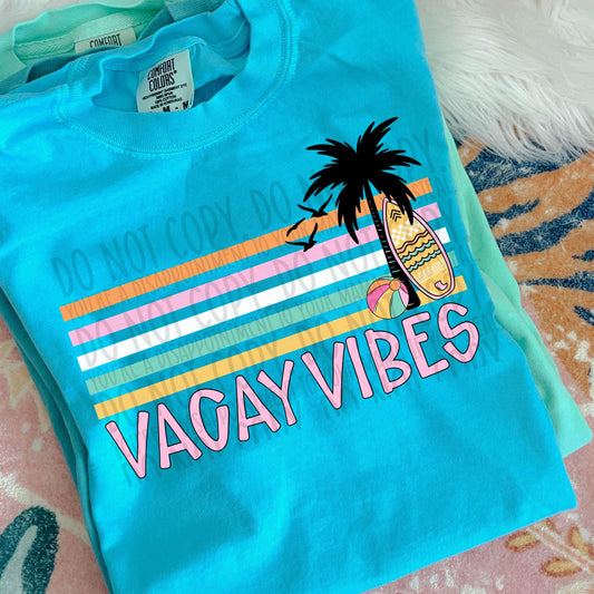 Vacay Vibes Retro Stripe