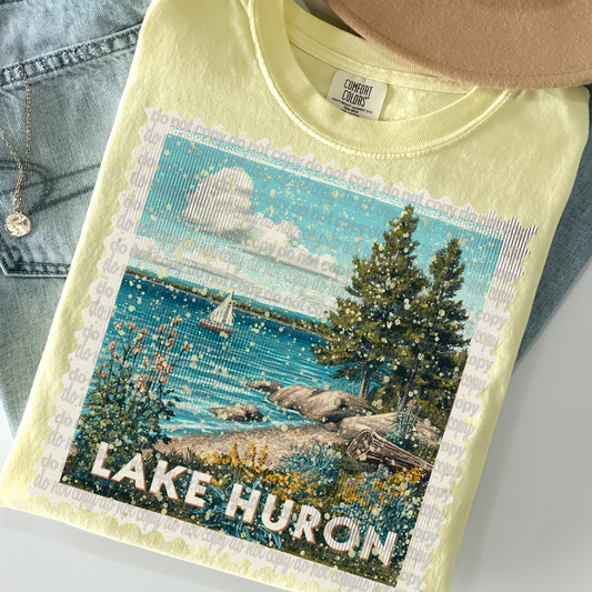 Lake Huron Vintage Stamp