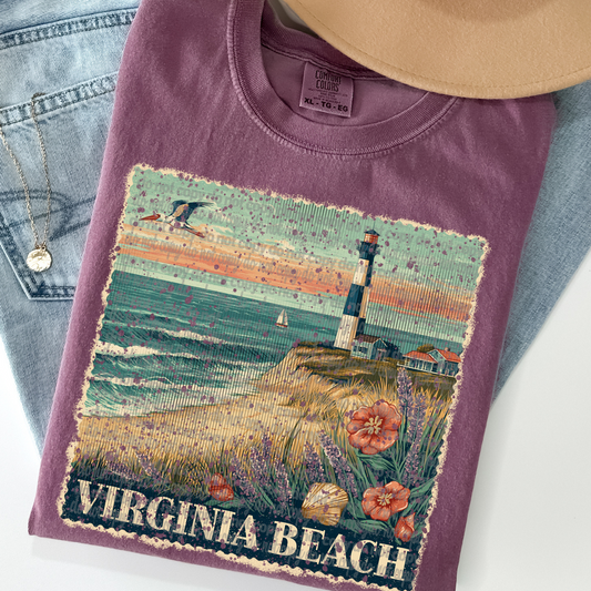 Virginia Beach Vintage Stamp